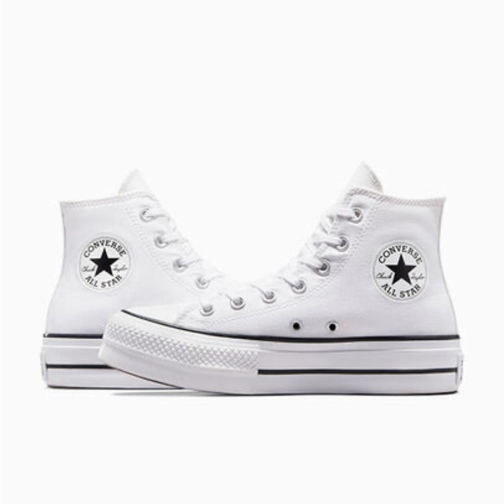 White platform converse